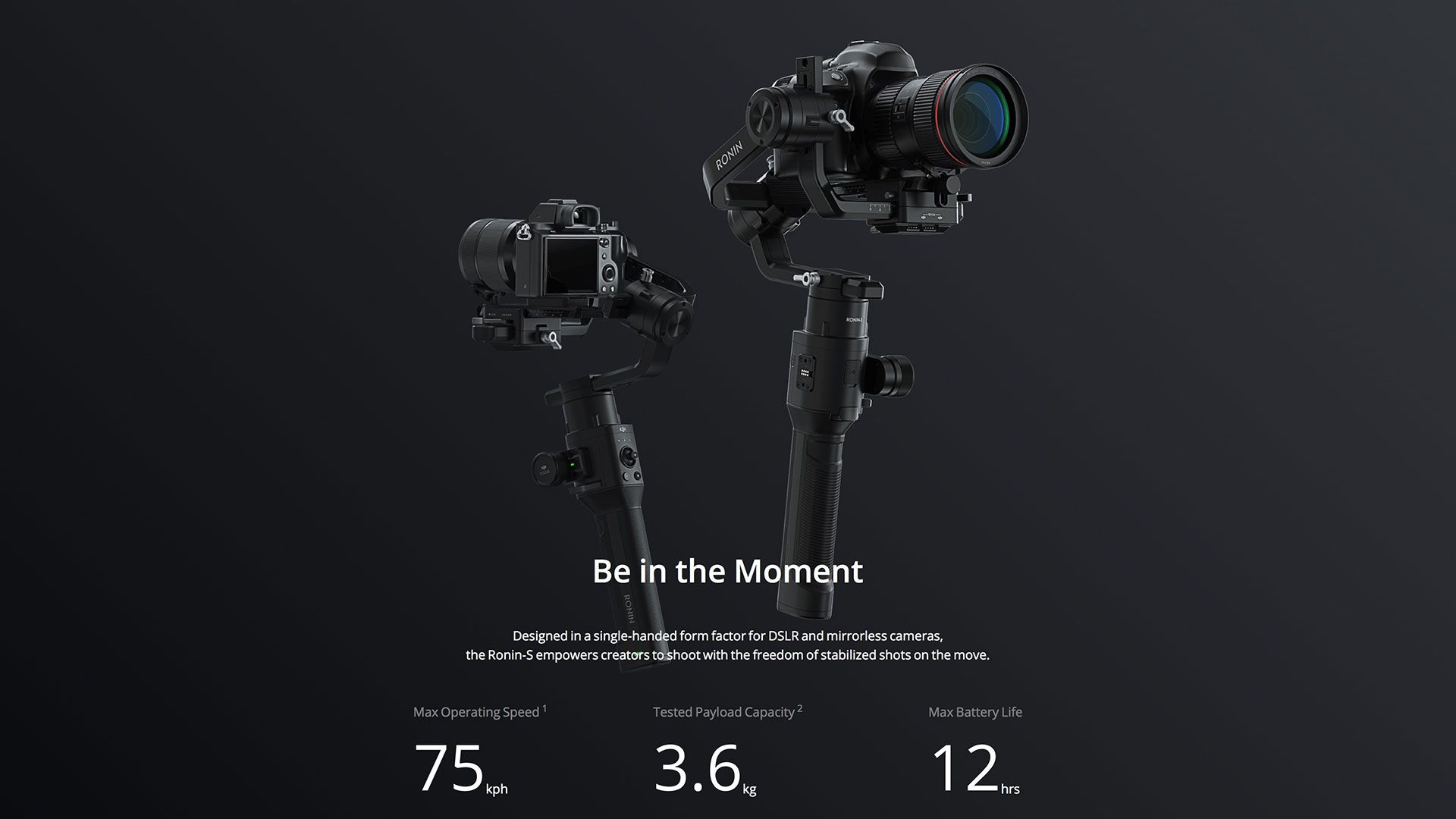 Disponibile in prenotazione il DJI Ronin-S